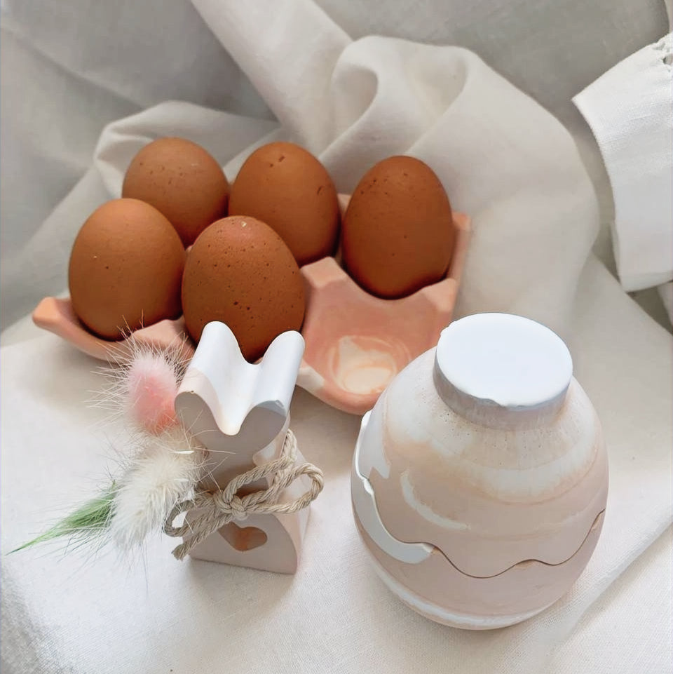 Box Pasqua – Porta Uova Decorativo con Candela Uovo e Coniglietto – foto 3