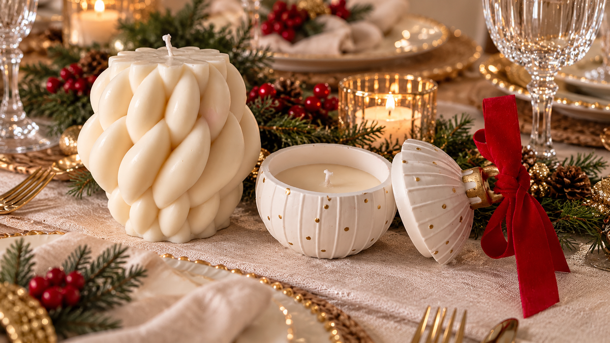 Box Natale con Pallina, Piatto Duna e Candela