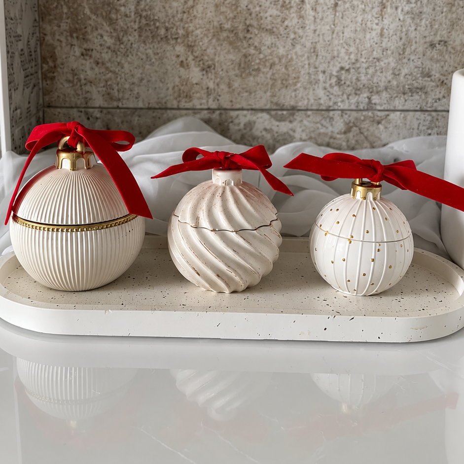 Box Palline di Natale con Piatto
