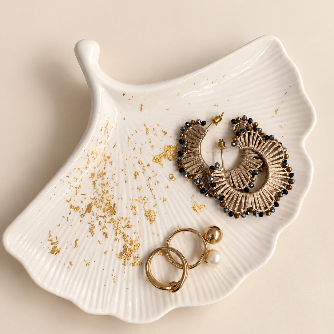 Foglia Incanto – Svuota tasche decorativo in resina