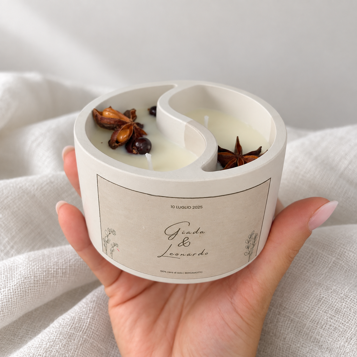 Yin-Yang - Contenitore candela